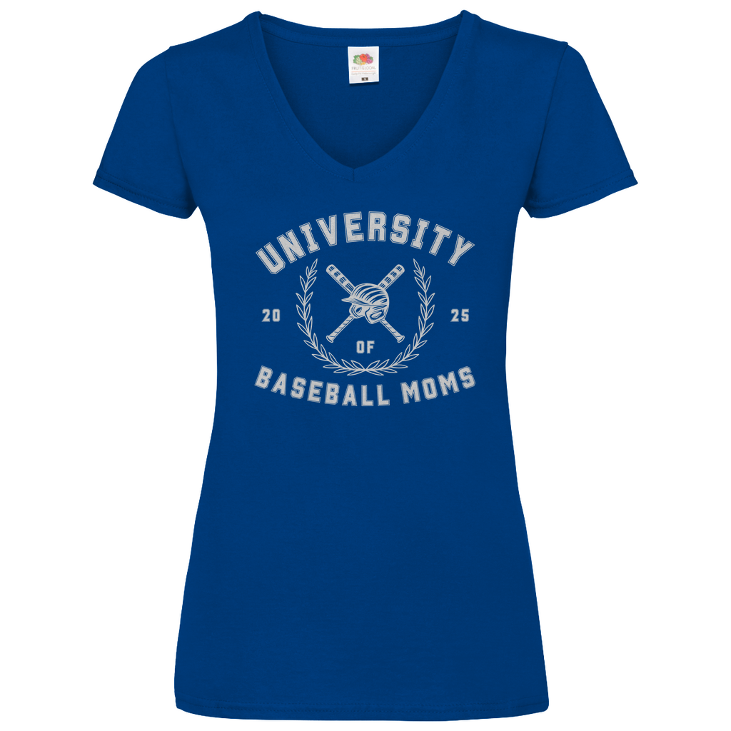 UNIVERSITY| Damen Basic V-Neck T-Shirt