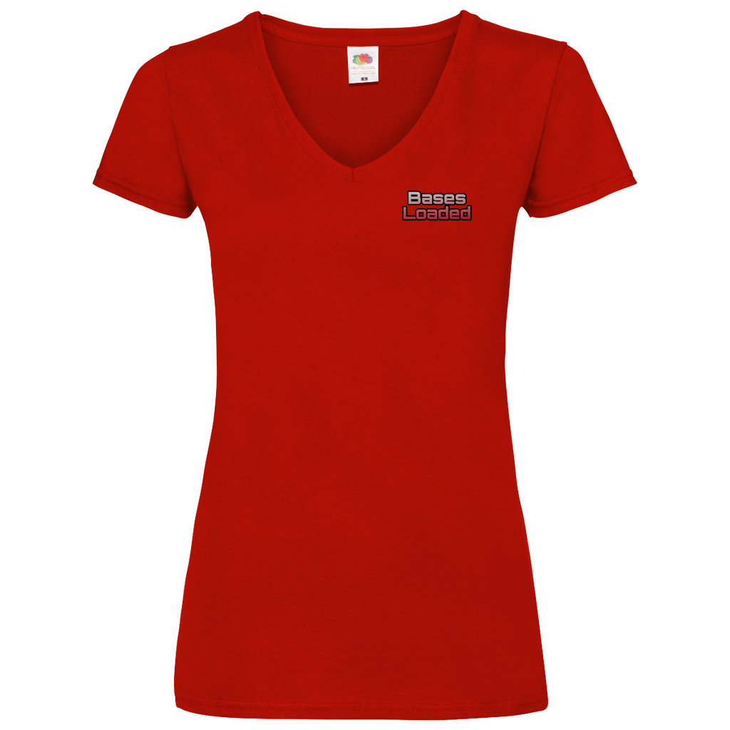 BASES LOADED | Damen Basic V-Neck T-Shirt