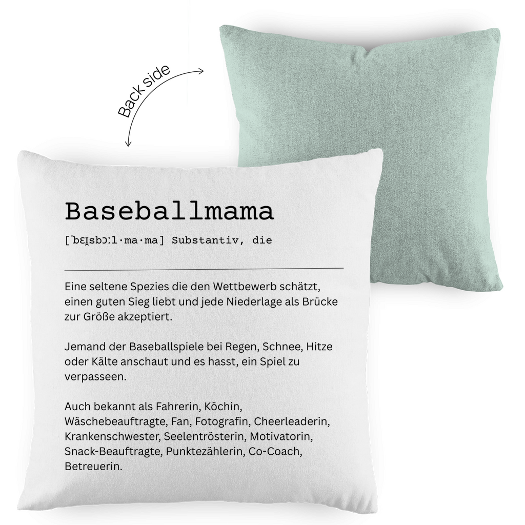 Baseballmama Definition | Kopfkissen zweifarbig