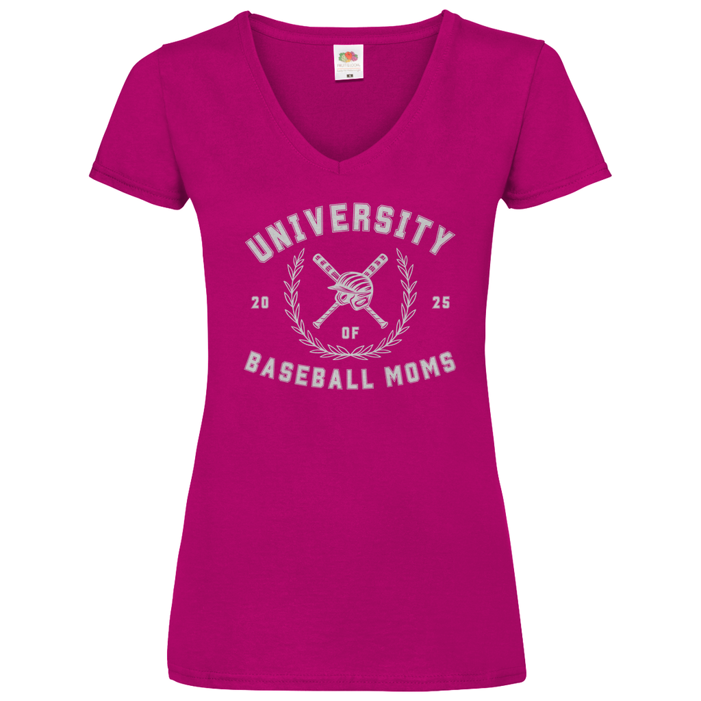 UNIVERSITY| Damen Basic V-Neck T-Shirt