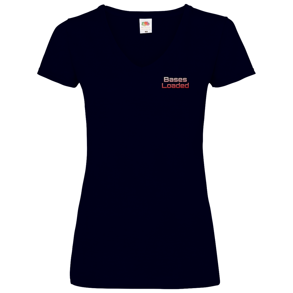 BASES LOADED | Damen Basic V-Neck T-Shirt