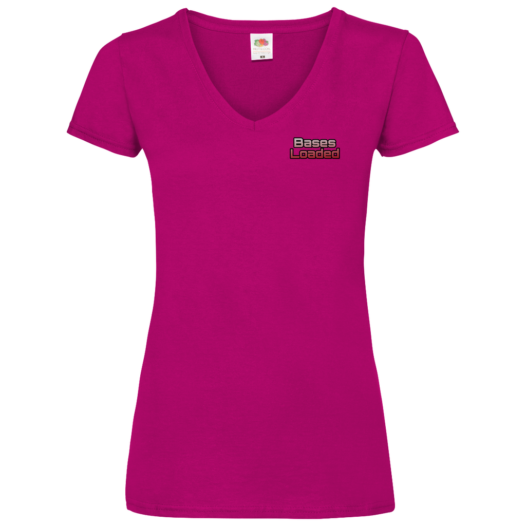 BASES LOADED | Damen Basic V-Neck T-Shirt
