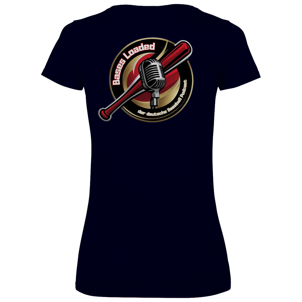 BASES LOADED | Damen Basic V-Neck T-Shirt