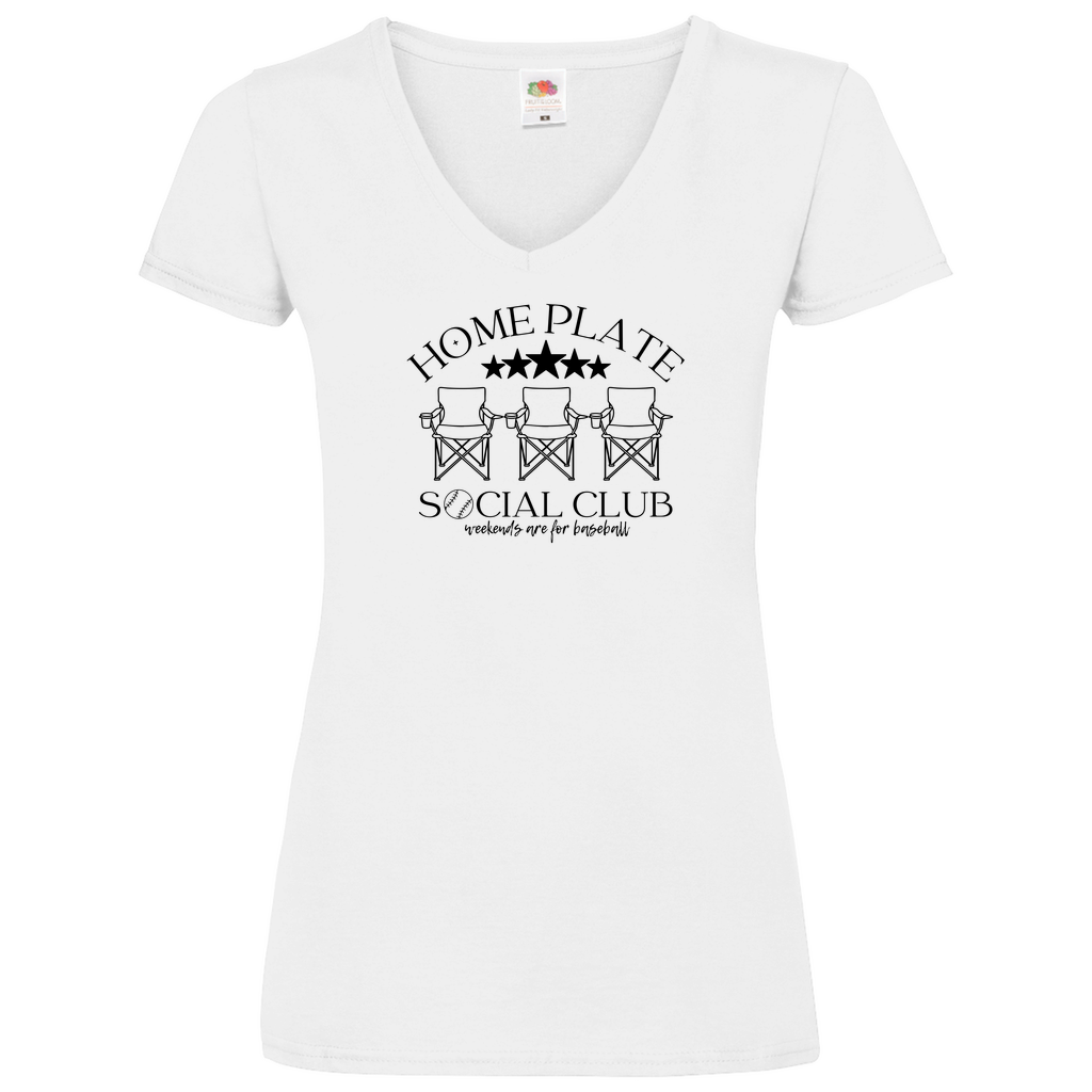 SOCIAL CLUB | Damen Basic V-Neck T-Shirt