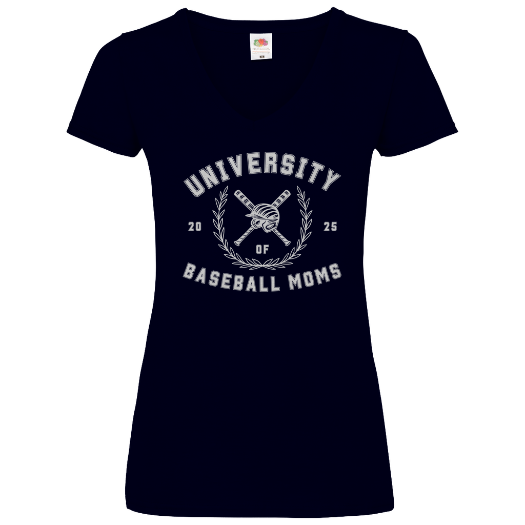 UNIVERSITY| Damen Basic V-Neck T-Shirt