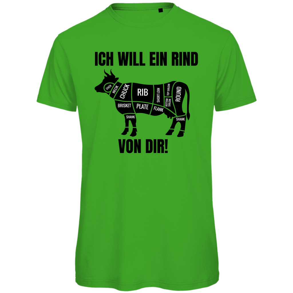 ICH WILL EIN RIND VON DIR | Herren Premium Bio T-Shirt