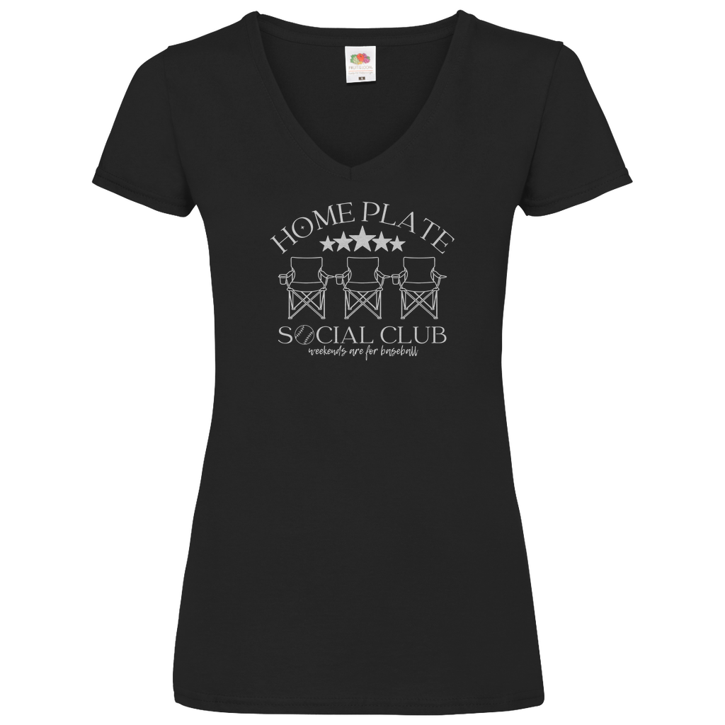SOCIAL CLUB | Damen Basic V-Neck T-Shirt
