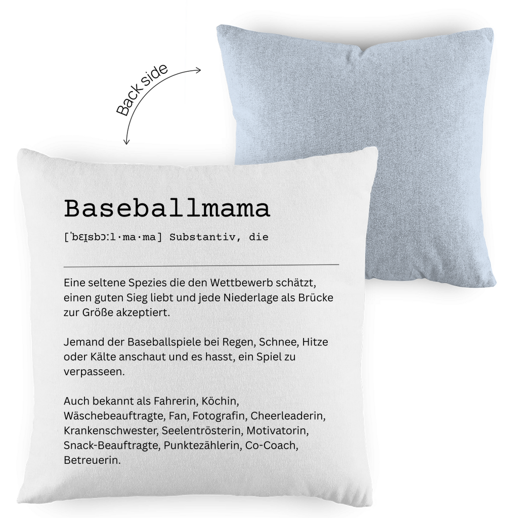 Baseballmama Definition | Kopfkissen zweifarbig