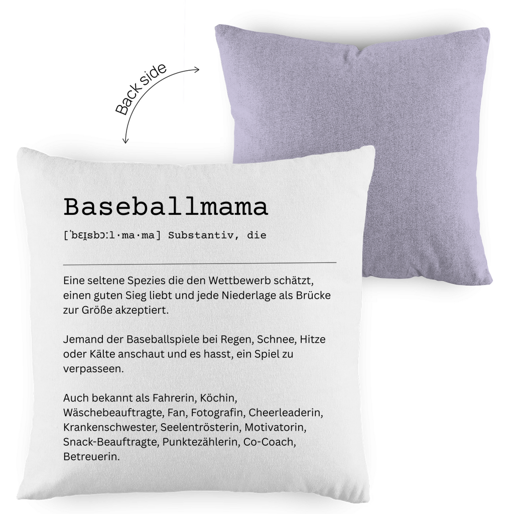 Baseballmama Definition | Kopfkissen zweifarbig
