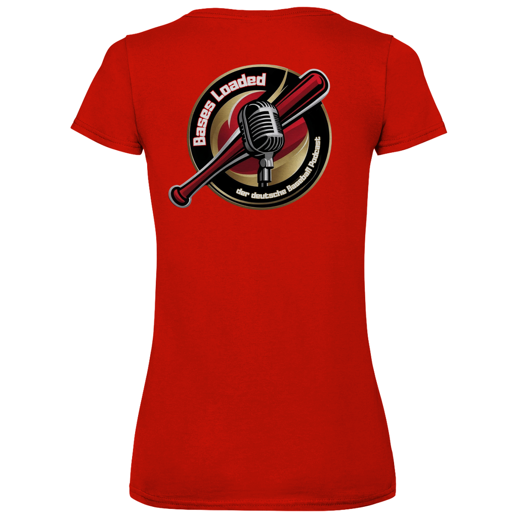 BASES LOADED | Damen Basic V-Neck T-Shirt
