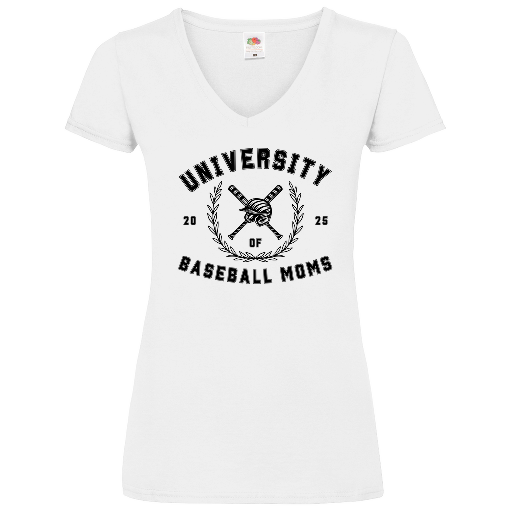 UNIVERSITY| Damen Basic V-Neck T-Shirt