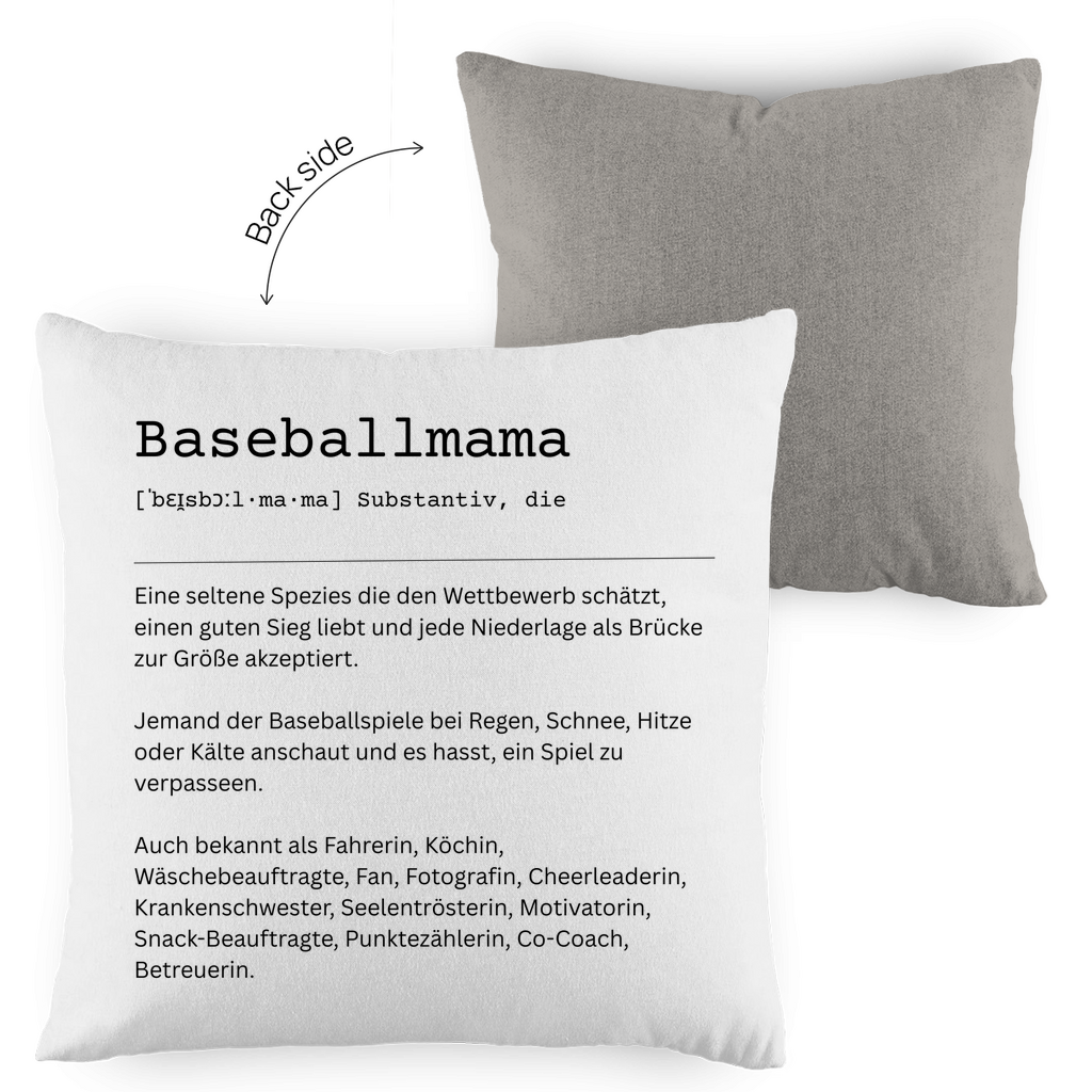 Baseballmama Definition | Kopfkissen zweifarbig
