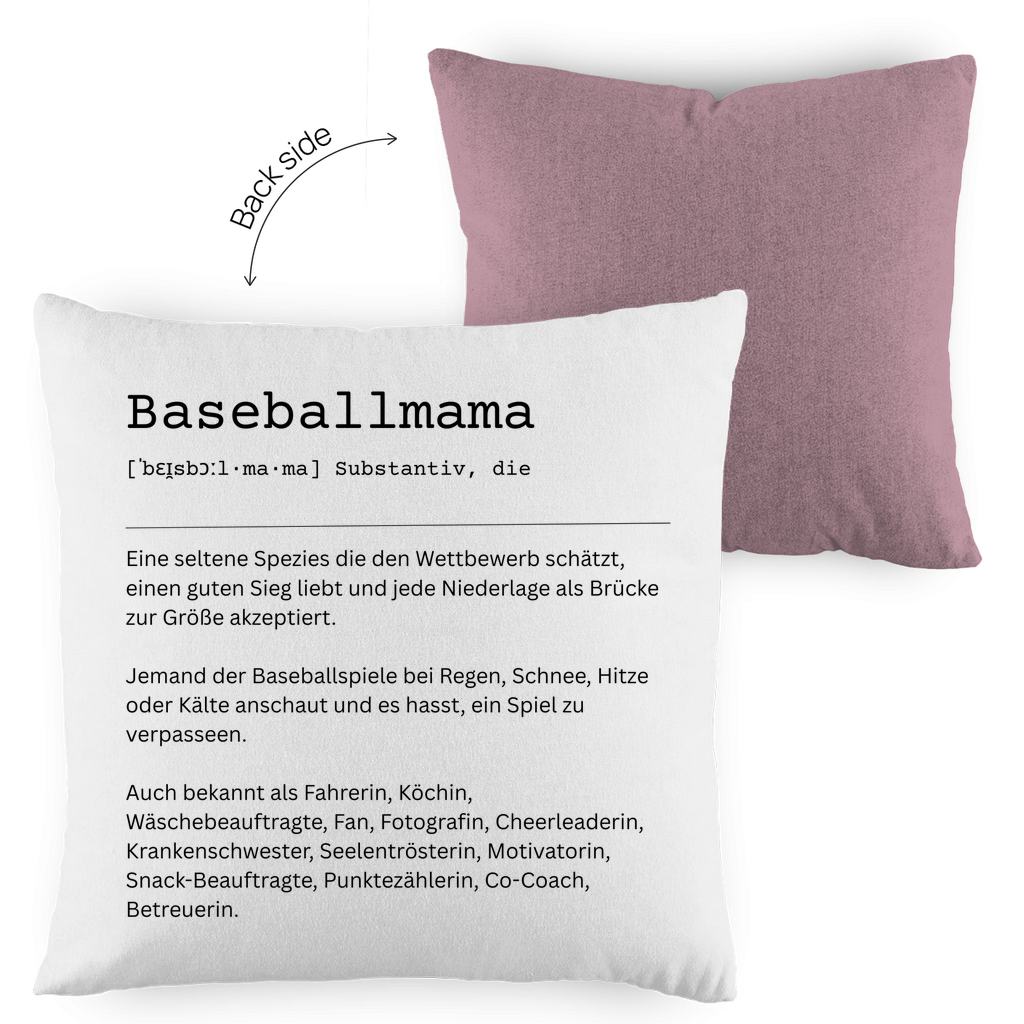 Baseballmama Definition | Kopfkissen zweifarbig