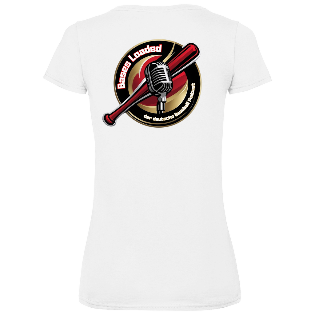 BASES LOADED | Damen Basic V-Neck T-Shirt