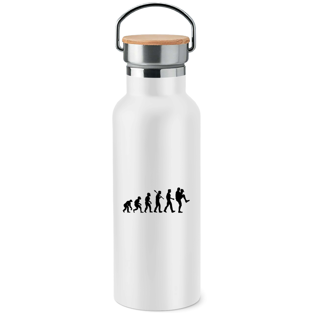 PITCH | Edelstahl-Trinkflasche mit Bambusdeckel