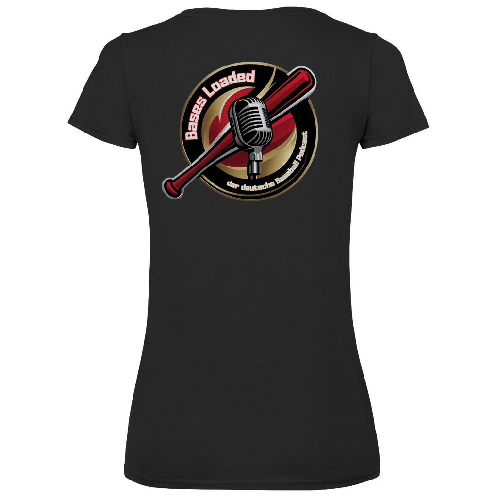 BASES LOADED | Damen Basic V-Neck T-Shirt