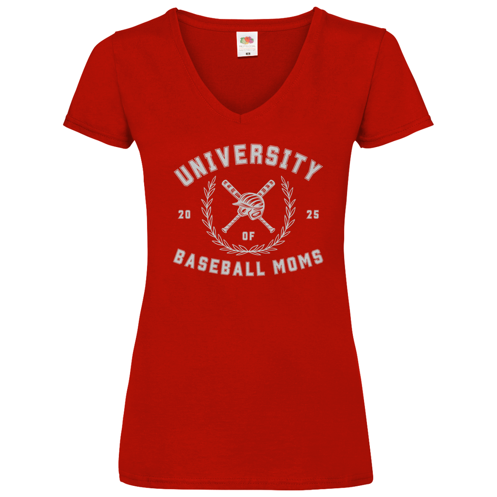 UNIVERSITY| Damen Basic V-Neck T-Shirt