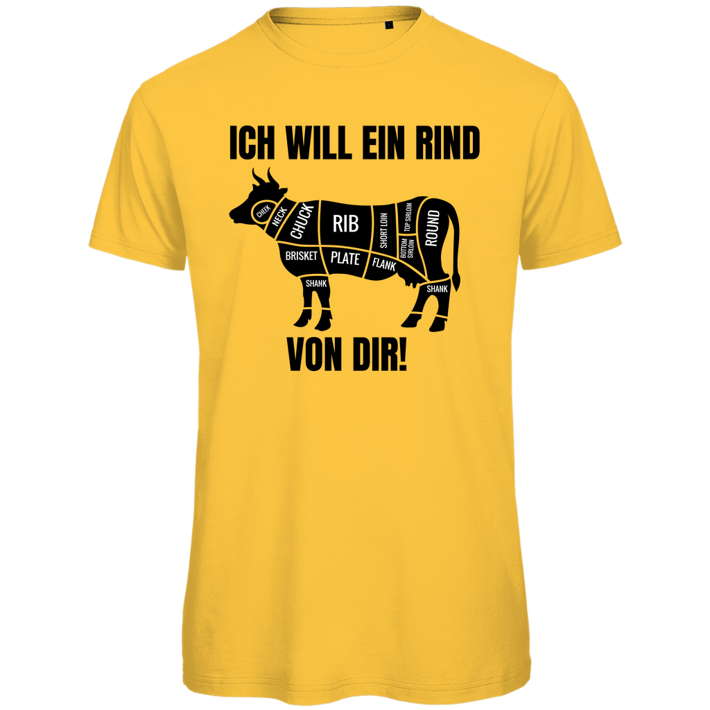 ICH WILL EIN RIND VON DIR | Herren Premium Bio T-Shirt