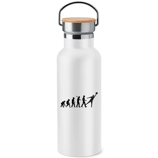 JUMP | Edelstahl-Trinkflasche mit Bambusdeckel