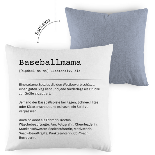 Baseballmama Definition | Kopfkissen zweifarbig