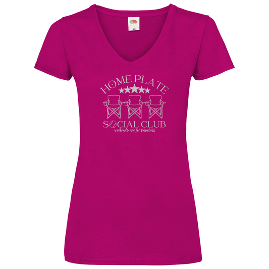 SOCIAL CLUB | Damen Basic V-Neck T-Shirt
