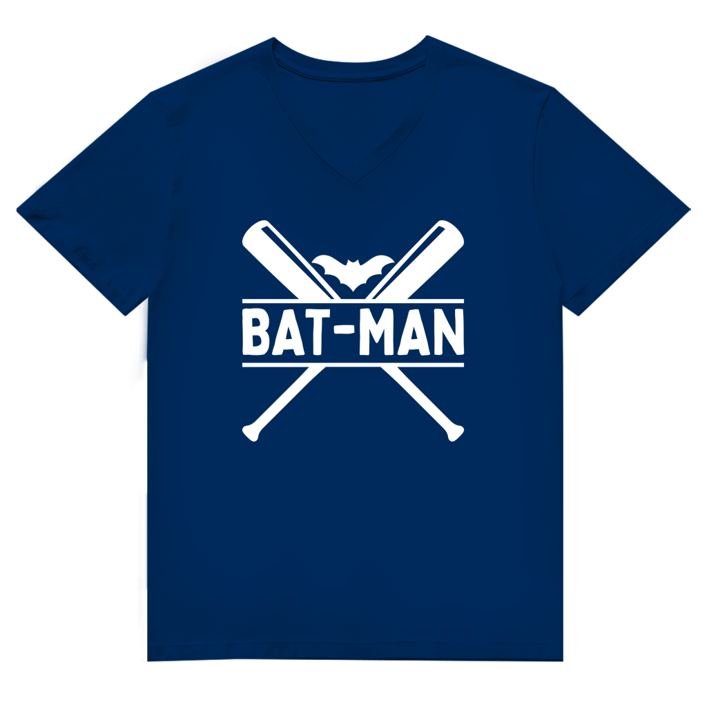 Herren Premium Bio V-Neck T-Shirt  | BAT-MAN