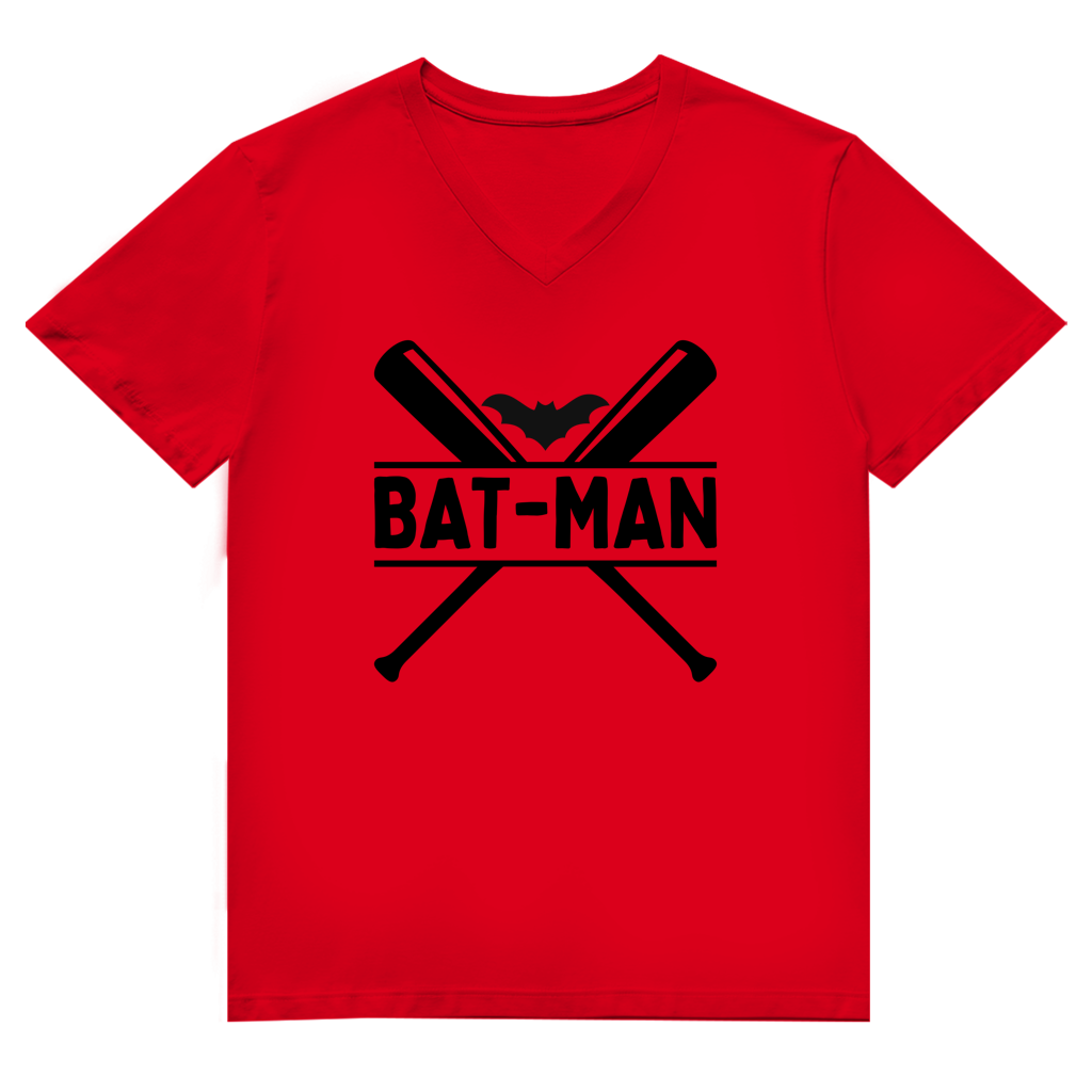 Herren Premium Bio V-Neck T-Shirt  | BAT-MAN