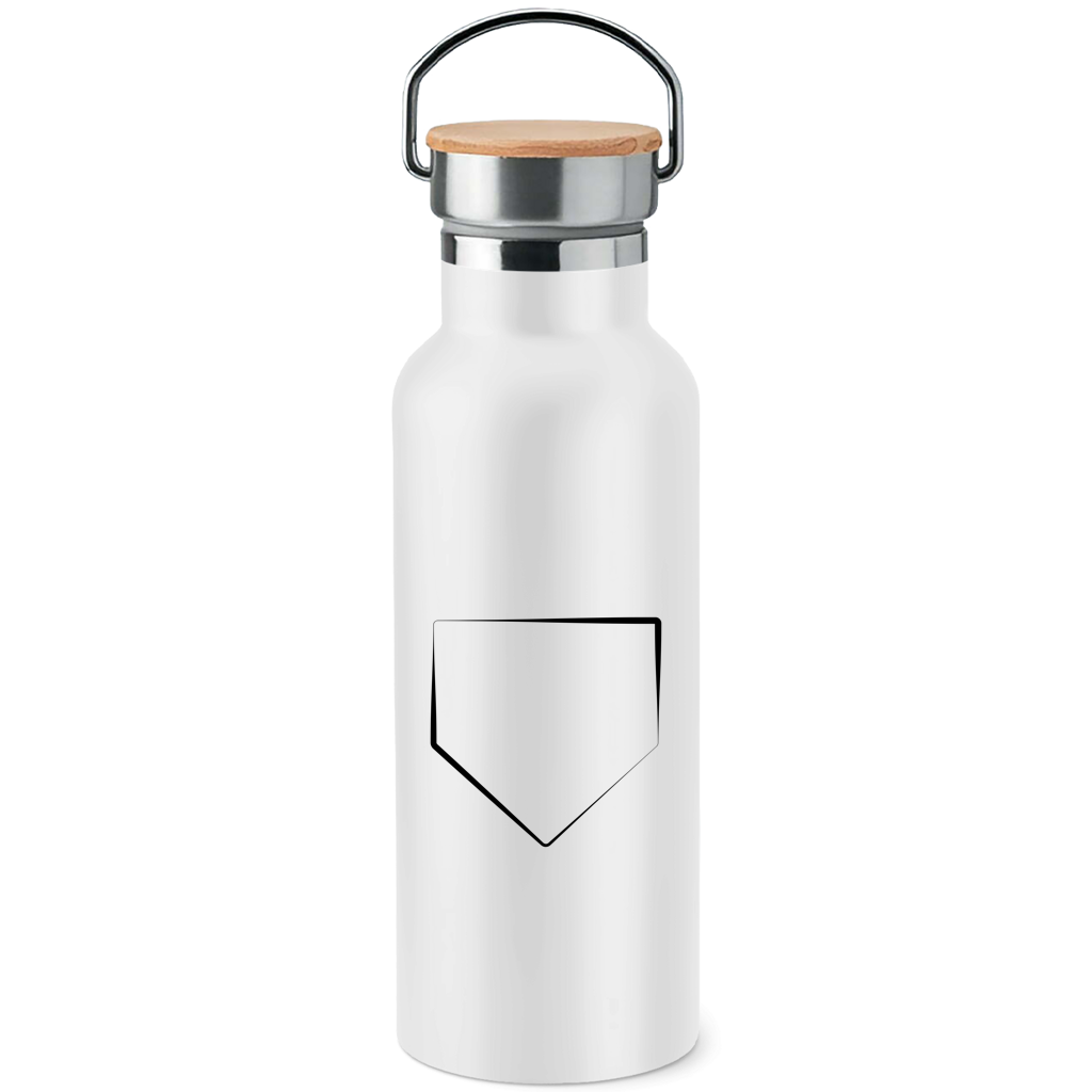 Edelstahl-Trinkflasche mit Bambusdeckel  | HOMEPLATE