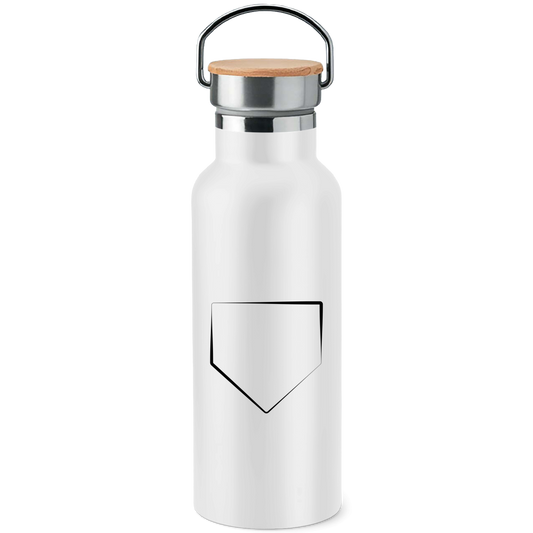 Edelstahl-Trinkflasche mit Bambusdeckel  | HOMEPLATE