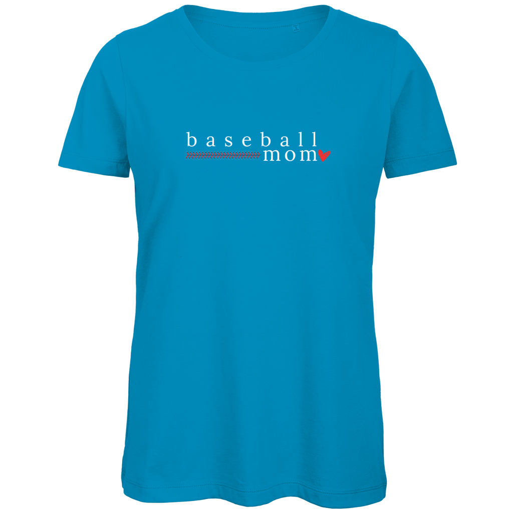 Damen Premium Bio T-Shirt baseball mom weiss