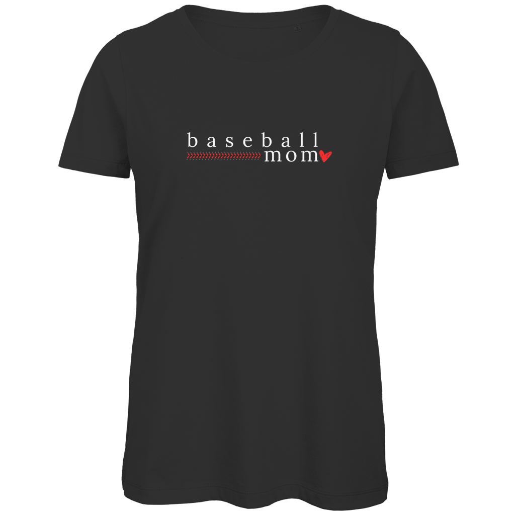Damen Premium Bio T-Shirt baseball mom weiss