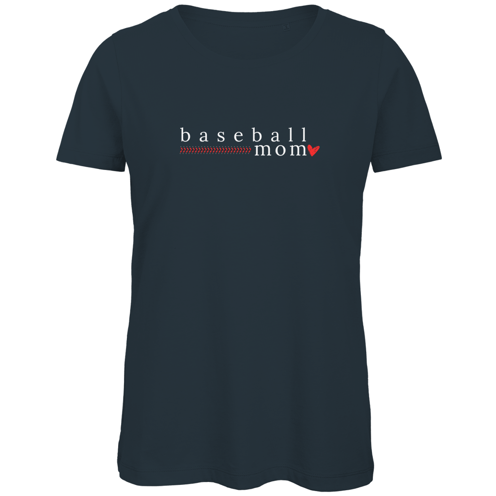 Damen Premium Bio T-Shirt baseball mom weiss