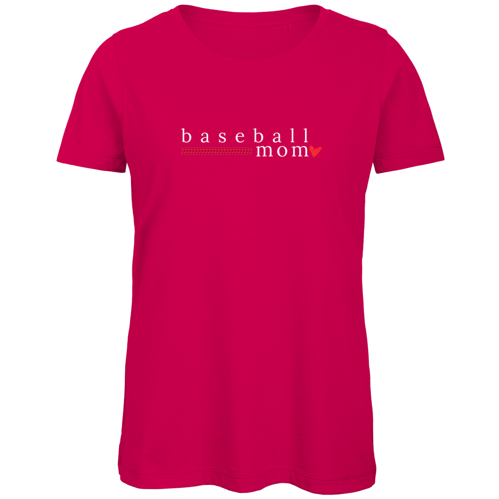 Damen Premium Bio T-Shirt baseball mom weiss