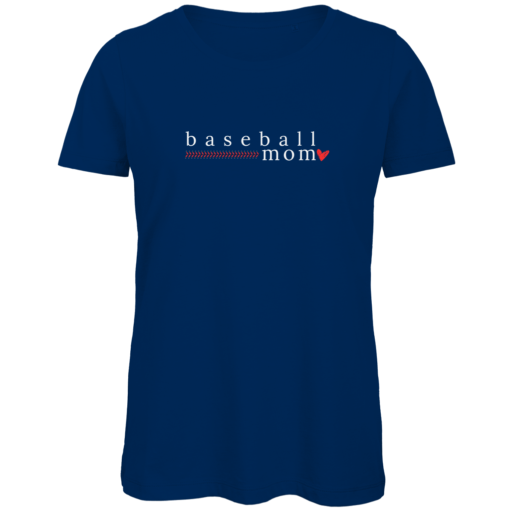 Damen Premium Bio T-Shirt baseball mom weiss