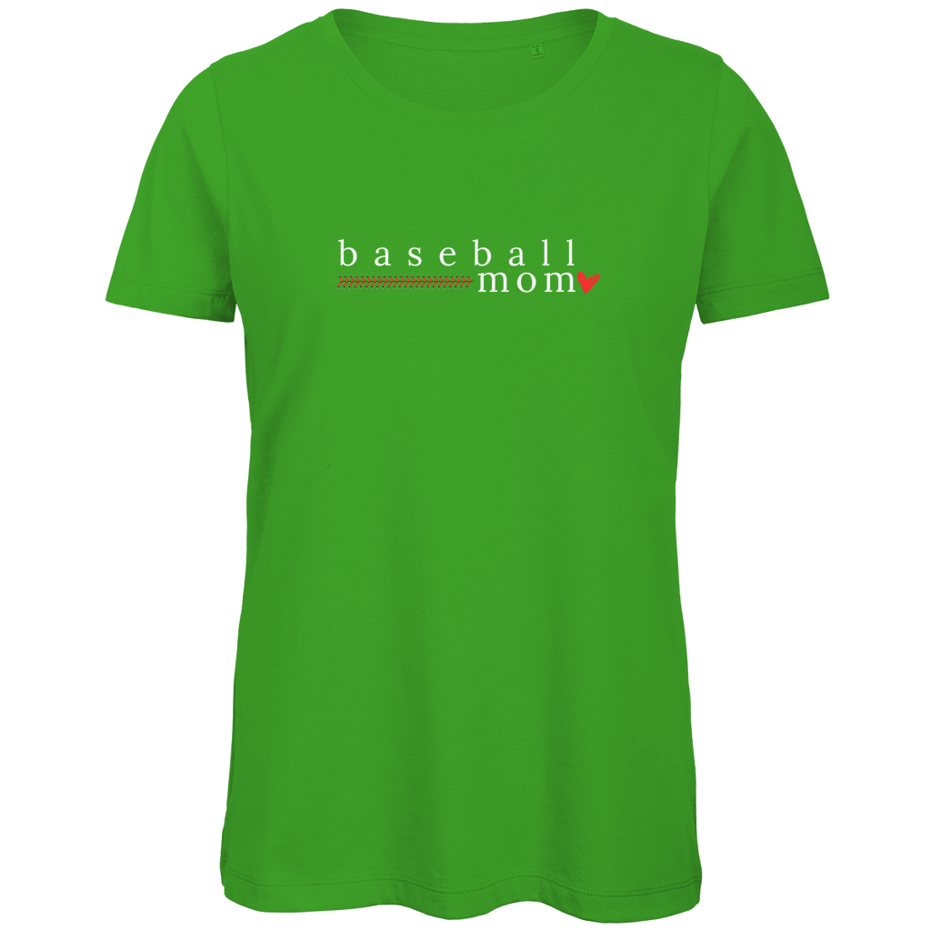 Damen Premium Bio T-Shirt baseball mom weiss