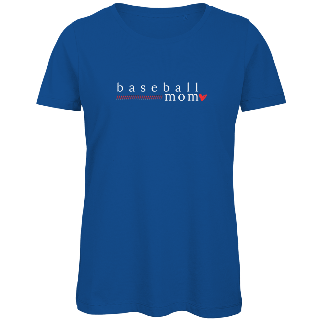 Damen Premium Bio T-Shirt baseball mom weiss