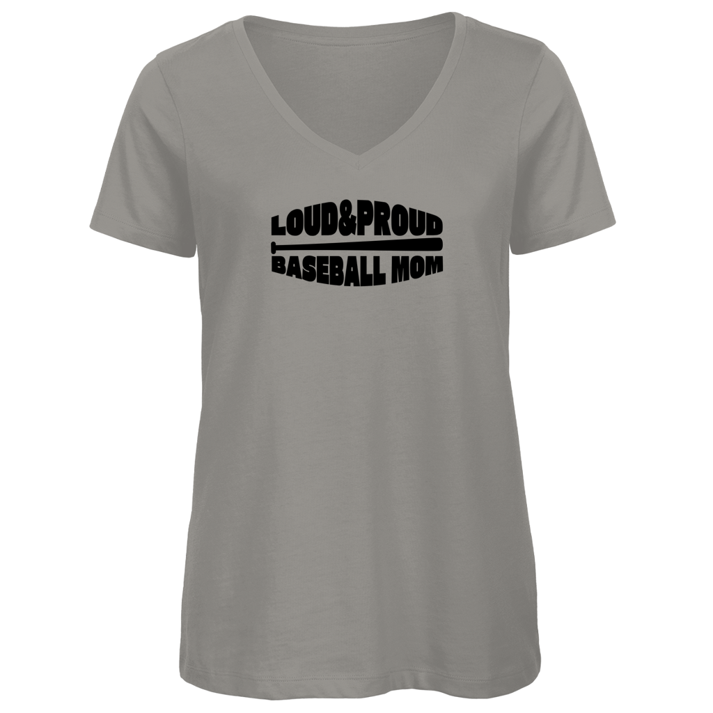 Damen Premium Bio V-Neck T-Shirt | LOUD PROUD MOM