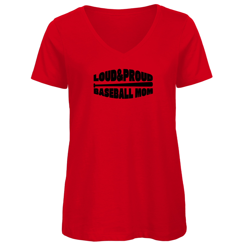 Damen Premium Bio V-Neck T-Shirt | LOUD PROUD MOM