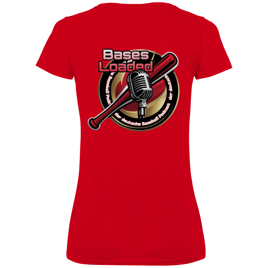 Damen Premium Bio V-Neck T-Shirt | BASES LOADED