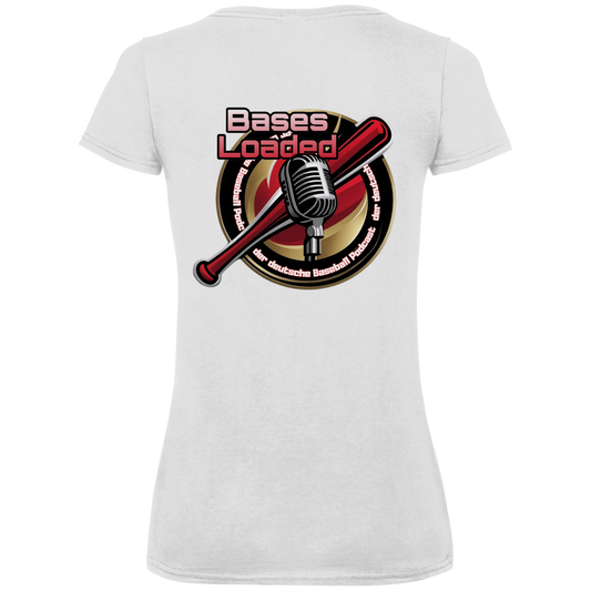 Damen Premium Bio V-Neck T-Shirt | BASES LOADED