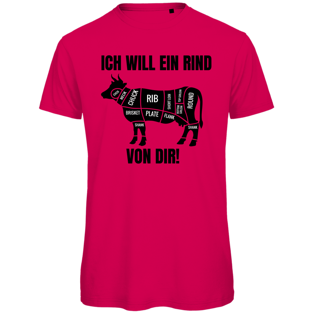 ICH WILL EIN RIND VON DIR | Herren Premium Bio T-Shirt