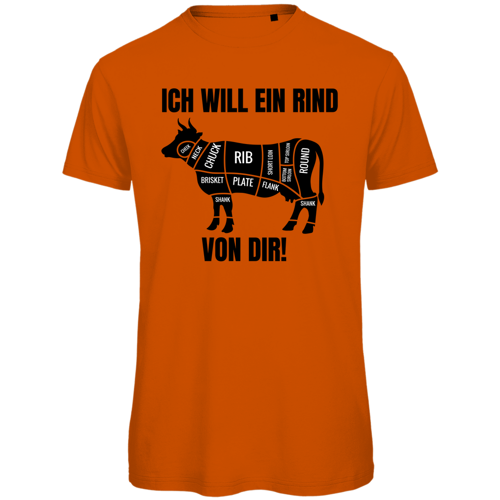 ICH WILL EIN RIND VON DIR | Herren Premium Bio T-Shirt