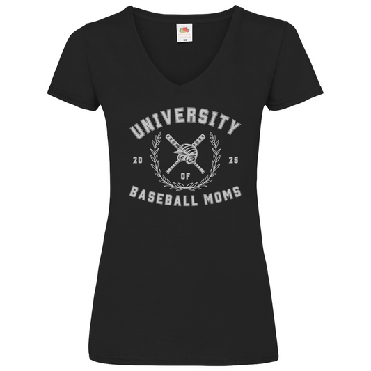 UNIVERSITY| Damen Basic V-Neck T-Shirt