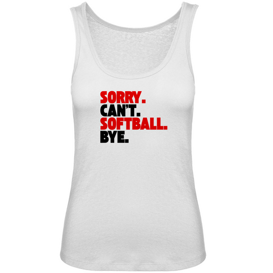 SOFTBALL. CAN'T. | Damen Premium Organic Tank Top