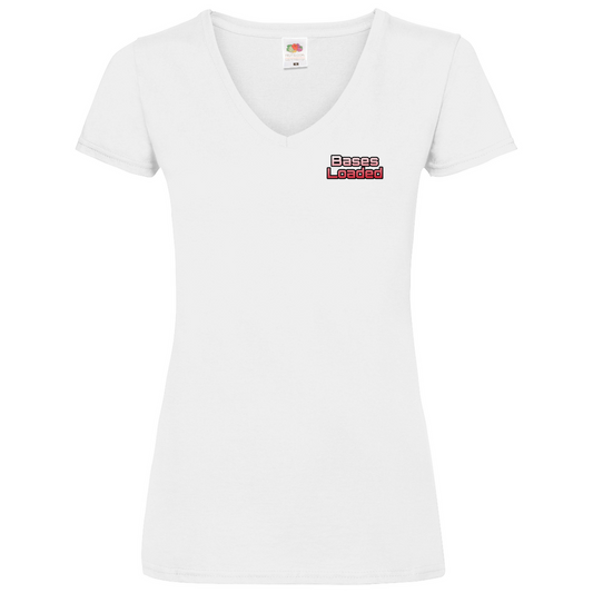 BASES LOADED | Damen Basic V-Neck T-Shirt