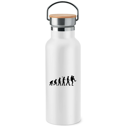 PITCH | Edelstahl-Trinkflasche mit Bambusdeckel